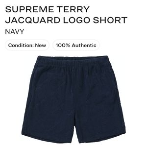 2019 Supreme Terry Jacquard LOGO Shorts bogo